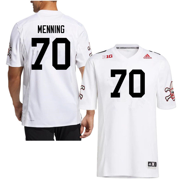 Men #70 Keegan Menning Nebraska Cornhuskers College Football Jerseys Sale-Strategy